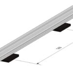 Gleiter für Aluminiumprofile, langlebig und leicht zu montieren, ideal für Möbel und Konstruktionen.