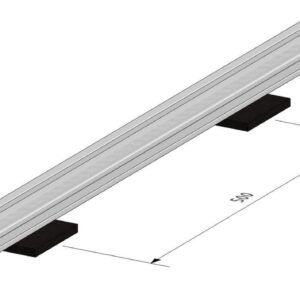 Aluminium-Schiene für Wandverkleidungen aus Bambus und Holz.